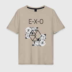 Мужская футболка хлопок Oversize Exo rose