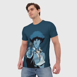 Мужская футболка 3D Spike Spiegel blue - фото 2