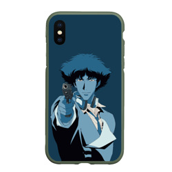 Чехол для iPhone XS Max матовый Spike Spiegel blue