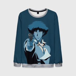 Мужской свитшот 3D Spike Spiegel blue