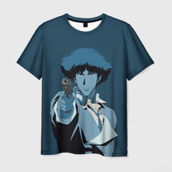 Мужская футболка 3D Spike Spiegel blue