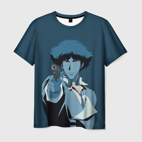 Мужская футболка 3D Spike Spiegel blue, цвет 3D печать