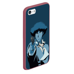 Чехол для iPhone 5/5S матовый Spike Spiegel blue - фото 2