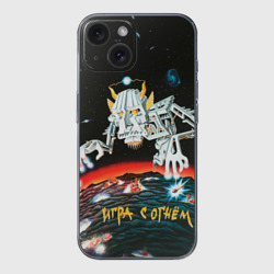 Чехол для iPhone 15 силиконовый с защитой камеры Ария Игра с огнём