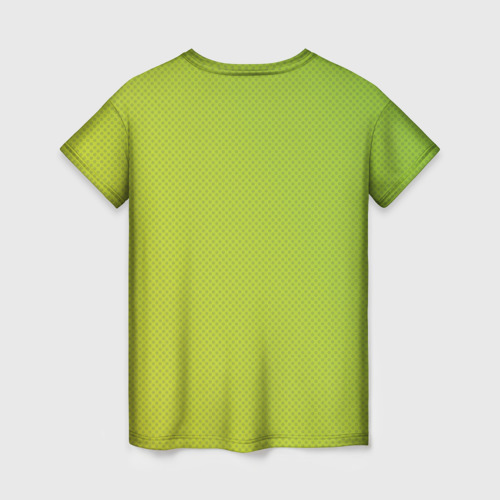 Женская футболка 3D Oops на градиенте зеленом, цвет 3D печать - фото 2