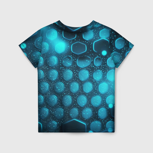 Детская футболка 3D CS GO blue neon, цвет 3D печать - фото 2