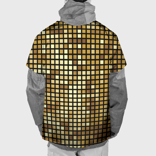 Накидка на куртку 3D Золотой диско шар и золотая мозаика, цвет 3D печать - фото 2