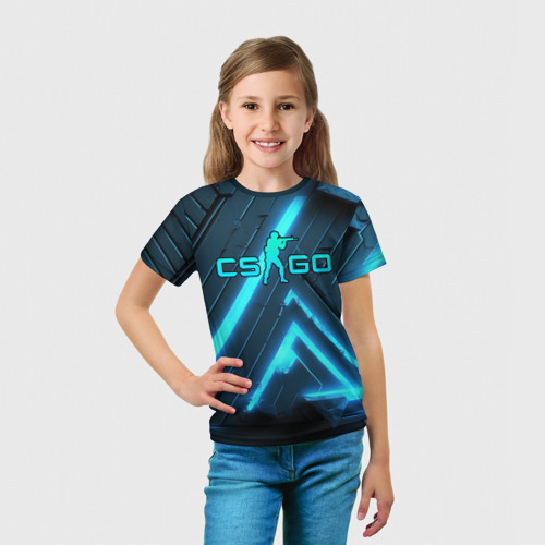 Детская футболка 3D Counter strike neon style, цвет 3D печать - фото 5