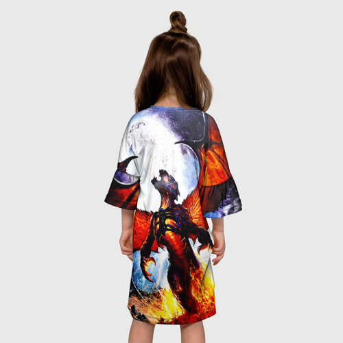 Детское платье 3D Ария Феникс, цвет 3D печать - фото 5