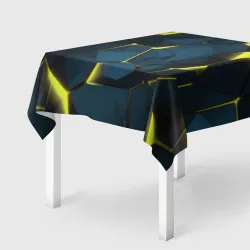 Скатерть 3D Желтые неоновые плиты