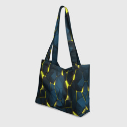 Пляжная сумка 3D Желтые неоновые плиты - фото 2