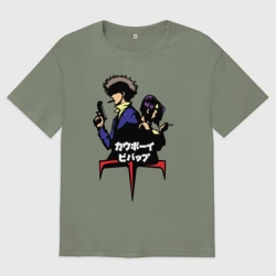 Женская футболка хлопок Oversize Спайк Шпигель и Фэй Валентайн