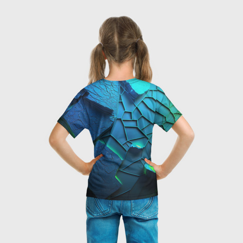 Детская футболка 3D CS GO blue green style, цвет 3D печать - фото 6