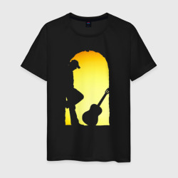 Мужская футболка хлопок Печальный гитарист