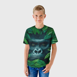 Детская футболка 3D Горилла в кустах - фото 2