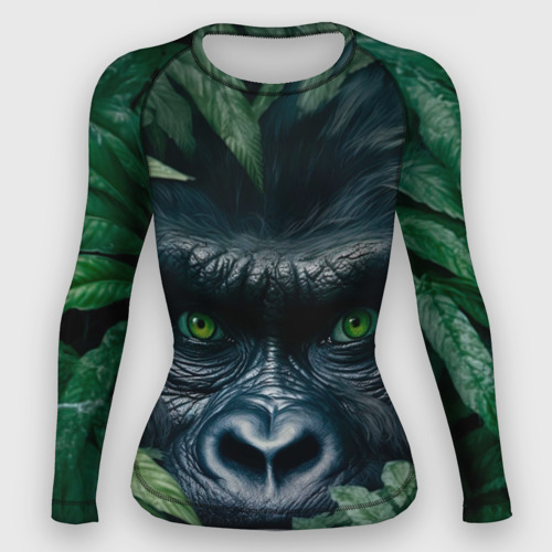 Женский рашгард 3D Крупная морда гориллы, цвет 3D печать