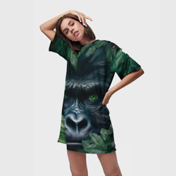 Платье-футболка 3D Крупная морда гориллы - фото 2