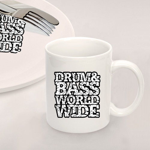 Набор: тарелка + кружка Drum and bass world wide - фото 2