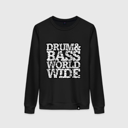 Женский свитшот хлопок Drum and bass world wide