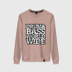 Женский свитшот хлопок Drum and bass world wide