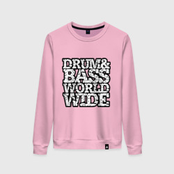 Женский свитшот хлопок Drum and bass world wide