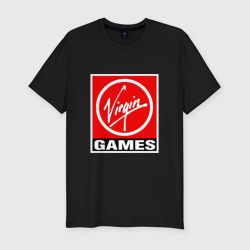 Мужская футболка хлопок Slim Virgin games logo