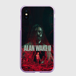 Чехол для iPhone XS Max матовый Алан Уэйк и Сага Андерсон
