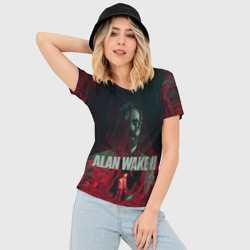 Женская футболка 3D Slim Алан Уэйк и Сага Андерсон - фото 2