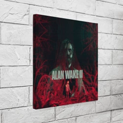 Холст квадратный Алан Уэйк и Сага Андерсон - фото 2