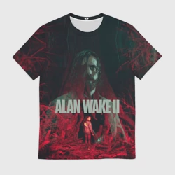 Мужская футболка 3D Алан Уэйк и Сага Андерсон