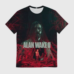 Мужская футболка 3D Алан Уэйк и Сага Андерсон