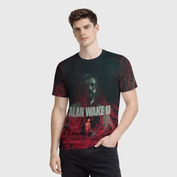 Мужская футболка 3D Алан Уэйк и Сага Андерсон - фото 2