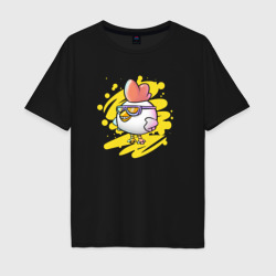 Мужская футболка хлопок Oversize Chicken with glasses - Chicken Gun