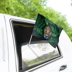 Флаг для автомобиля Леопард  в  кустах - фото 2