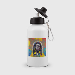 Бутылка спортивная Bob Marley blue-yellow graffity Art