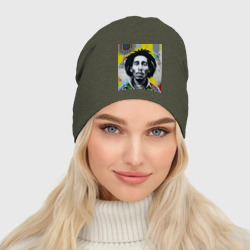 Женская шапка демисезонная Боб Марли граффити арт - фото 2