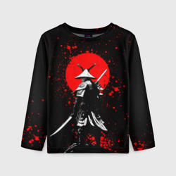 Детский лонгслив 3D Призрак Цусимы - самурай