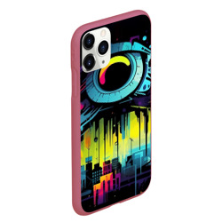 Чехол для iPhone 11 Pro Max матовый The eye of Cyberpunk - фото 2