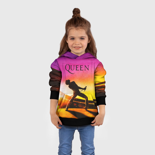 Детская толстовка 3D Queen Фредди Меркьюри, цвет черный - фото 4