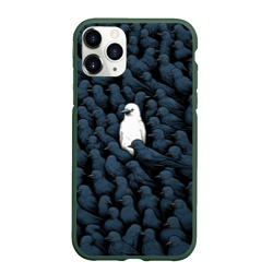 Чехол для iPhone 11 Pro матовый White crow