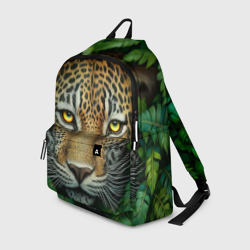 Рюкзак 3D Леопард в джунглях выглядывает из кустов