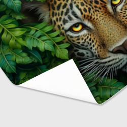 Бумага для упаковки 3D Леопард в джунглях выглядывает из кустов - фото 2