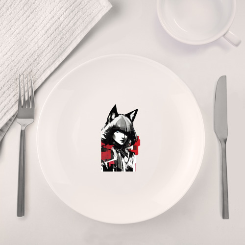 Набор: тарелка + кружка Werewolf - neural network - pop art - фото 4