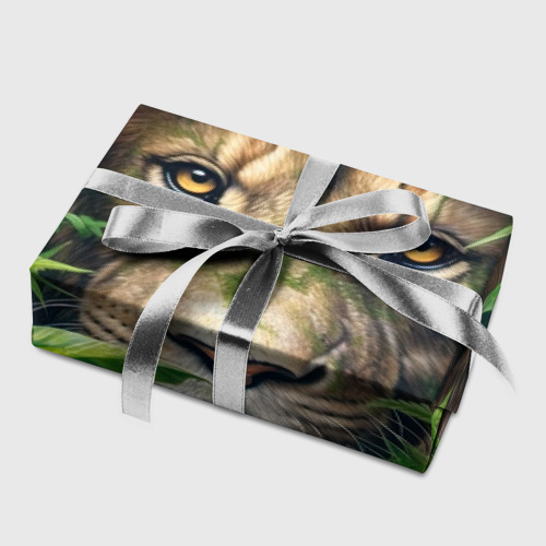Бумага для упаковки 3D Лев в диких джунглях - фото 5