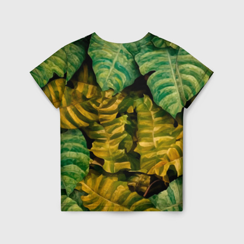 Детская футболка 3D с принтом Обезьяна в джунглях, вид сзади #1