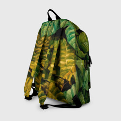 Рюкзак с принтом Обезьяна в джунглях для любого человека, вид сзади №1. Цвет основы: белый