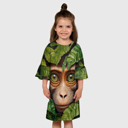Детское платье 3D Обезьяна в джунглях - фото 2