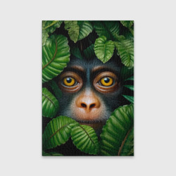 Обложка для паспорта матовая кожа Черная обезьянка