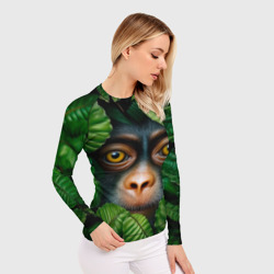 Женский рашгард 3D Черная обезьянка - фото 2