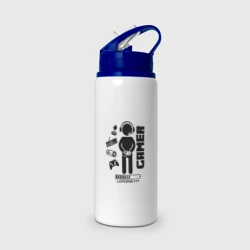 Бутылка для воды с трубочкой Игроман